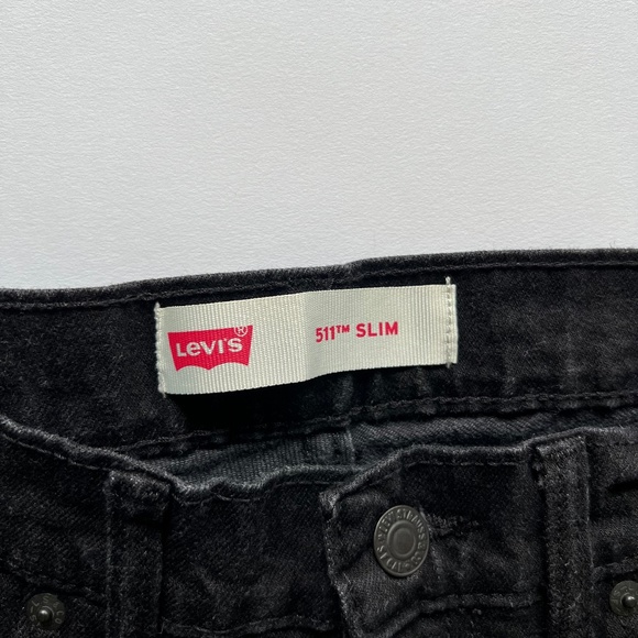 Levi 511 Youth Slim Fit Black Denim Jeans, Size 18 Regular - Picture 5 of 9